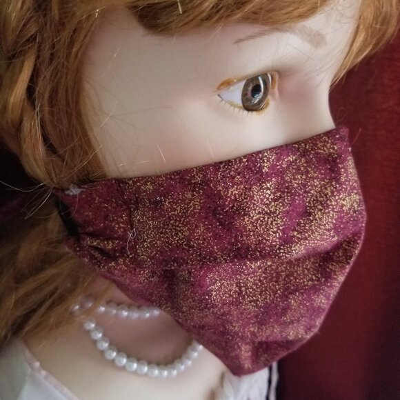 Kid Size Mask w/ Copper/Silver Filters-Burgundy SP - Picture 3 of 6